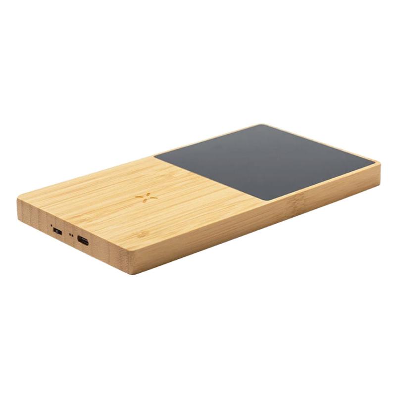 Bamboo Wireless Charger and Mug Warmer Combo